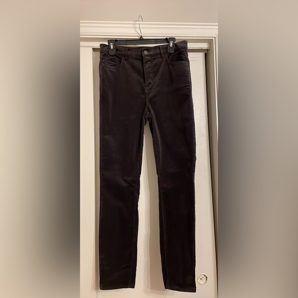NWOT Loft size 8/29 black corduroy high waist skinny